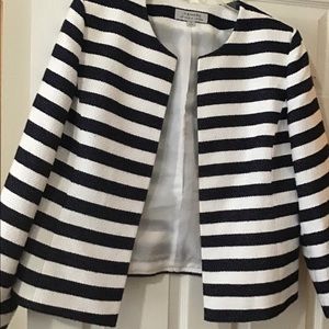 Navy and white striped jacket size 16
